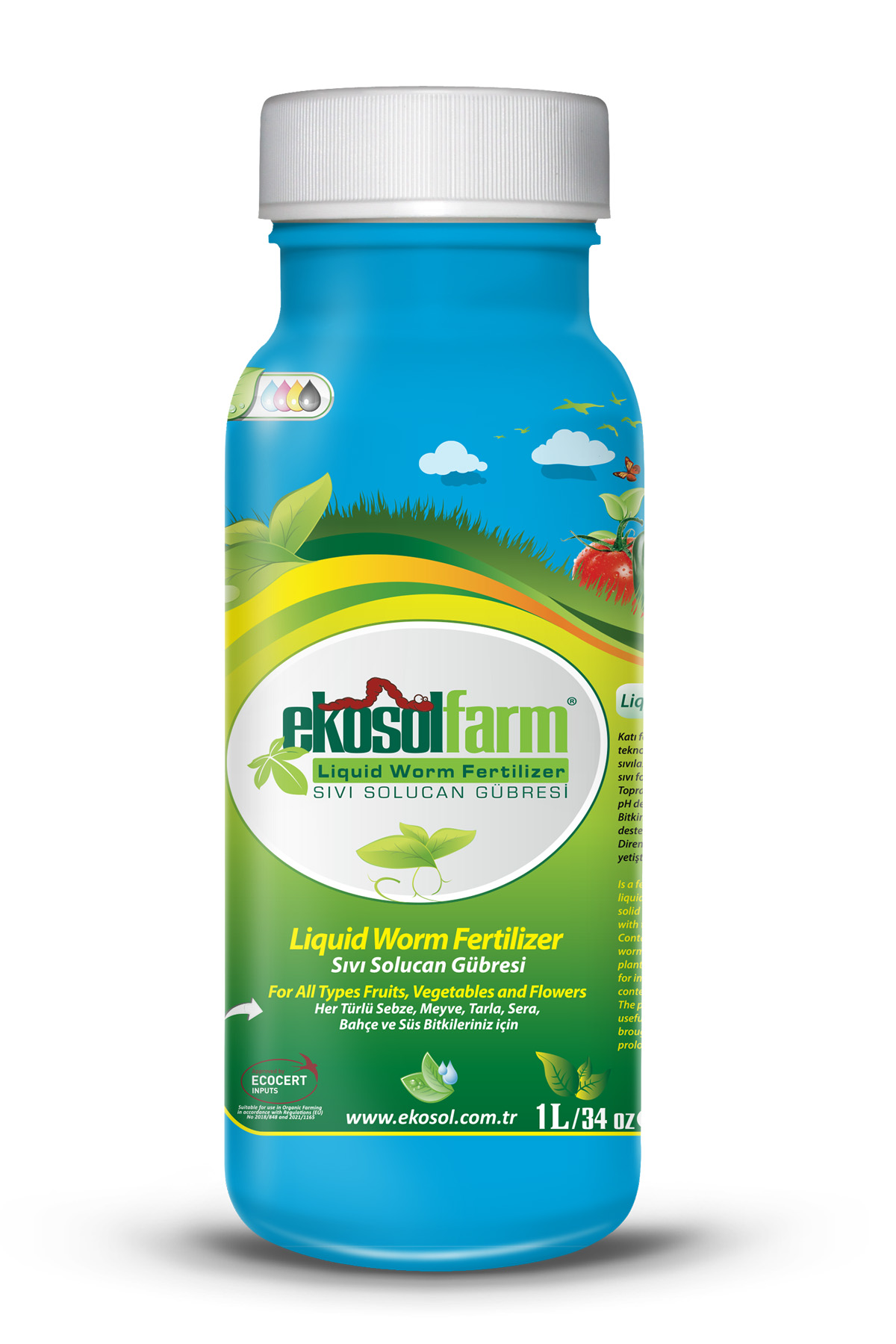 EkosolFarm Sıvı Solucan Gübresi 1 Litre