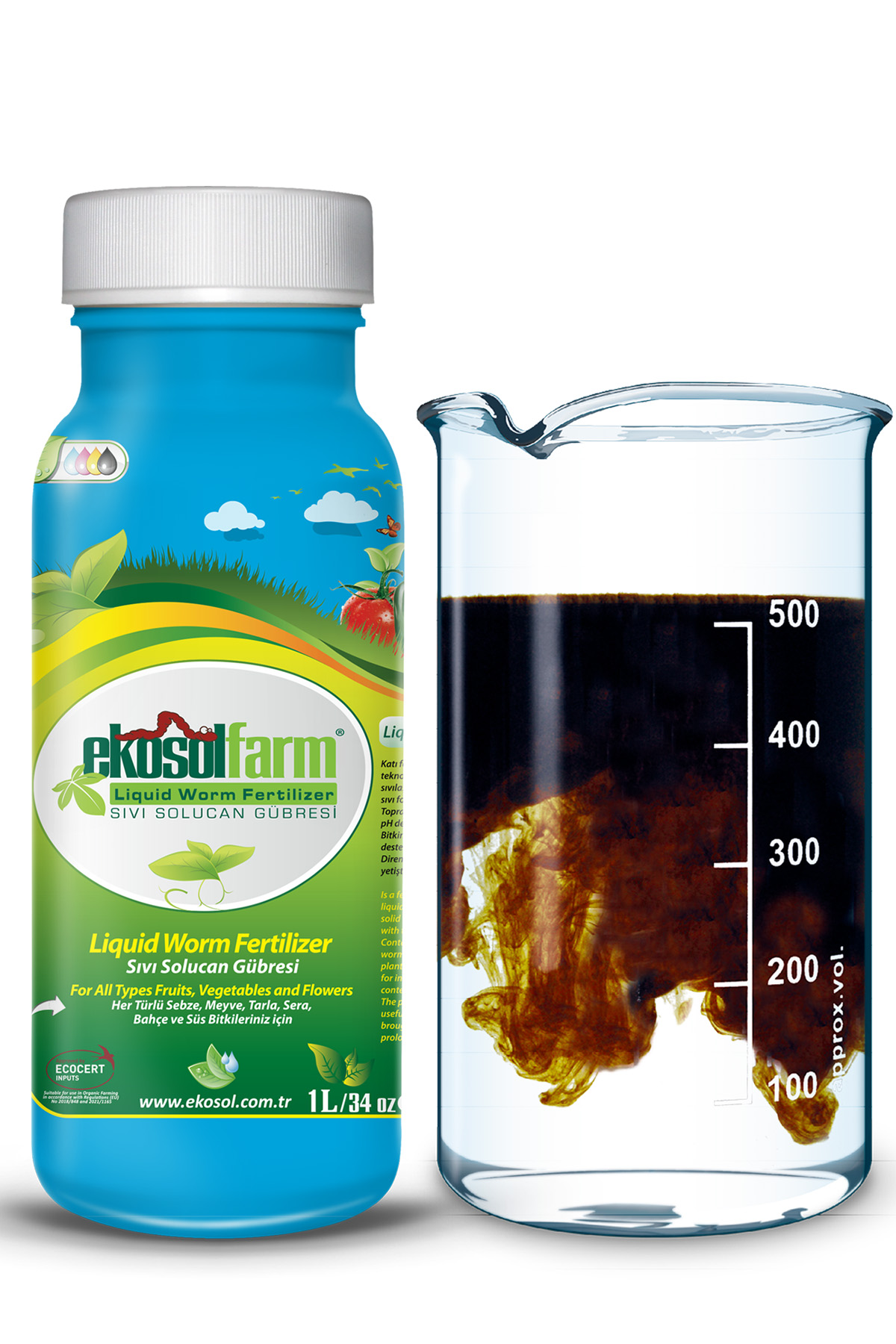 EkosolFarm Sıvı Solucan Gübresi 1 Lt bh