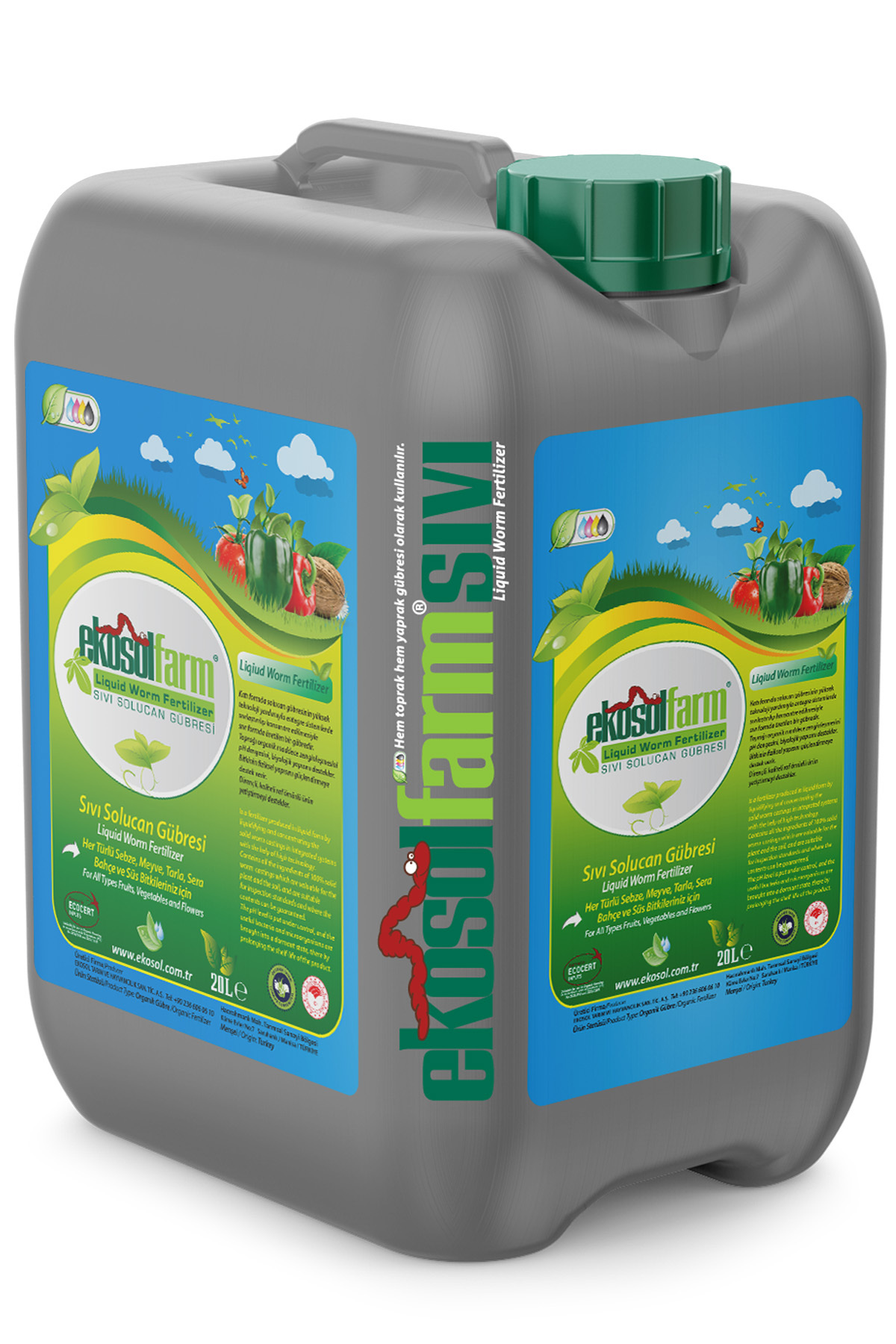 EkosolFarm Sıvı Solucan Gübresi 20 Litre