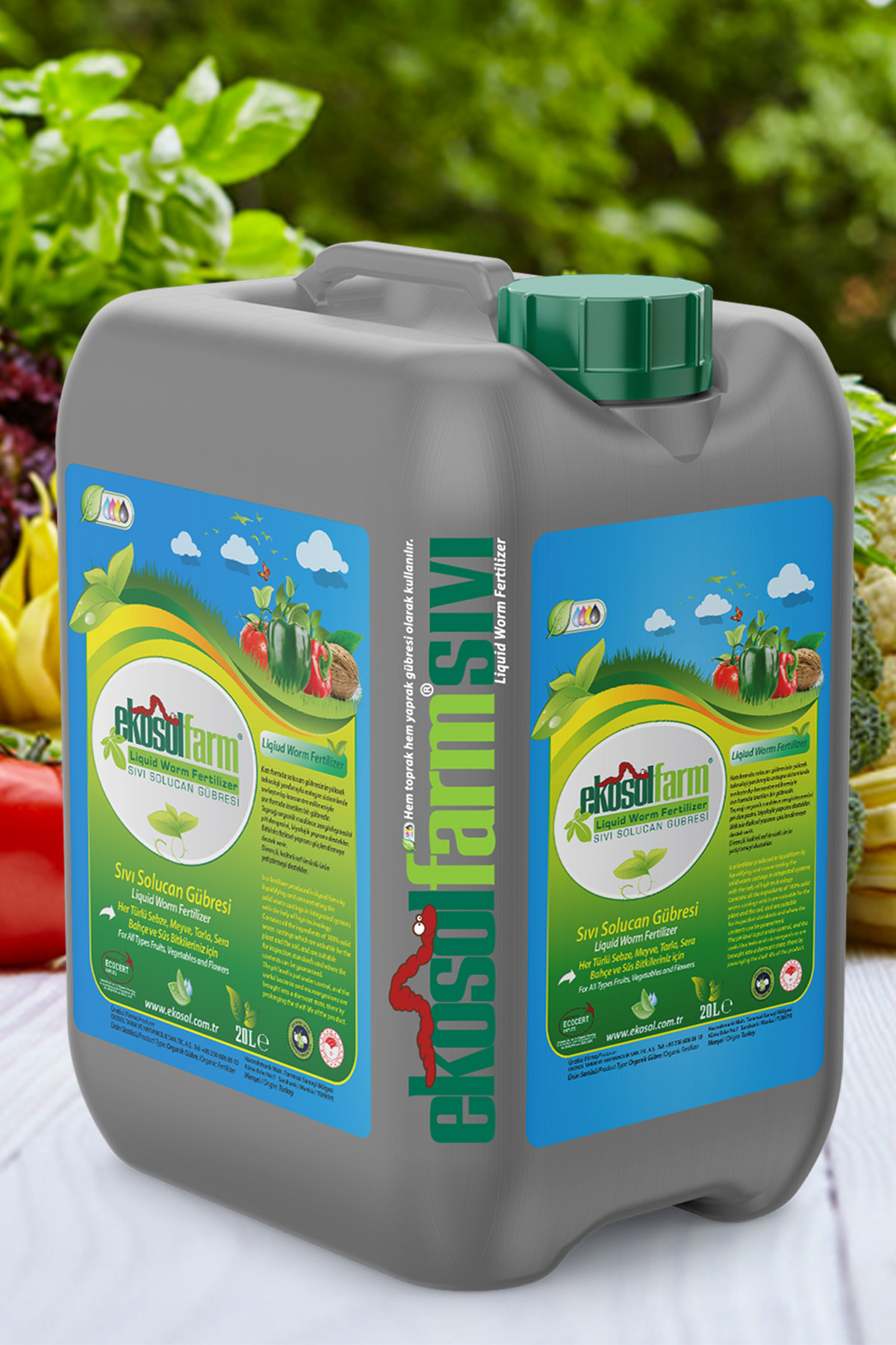 EkosolFarm Sıvı Solucan Gübresi 20 Litre