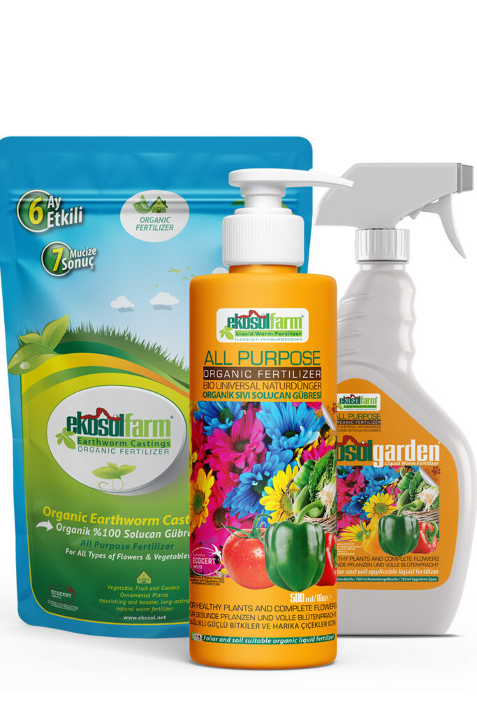 EkosolFarm Sıvı Solucan Gübresi 500 ml +1,5 kg+sprey