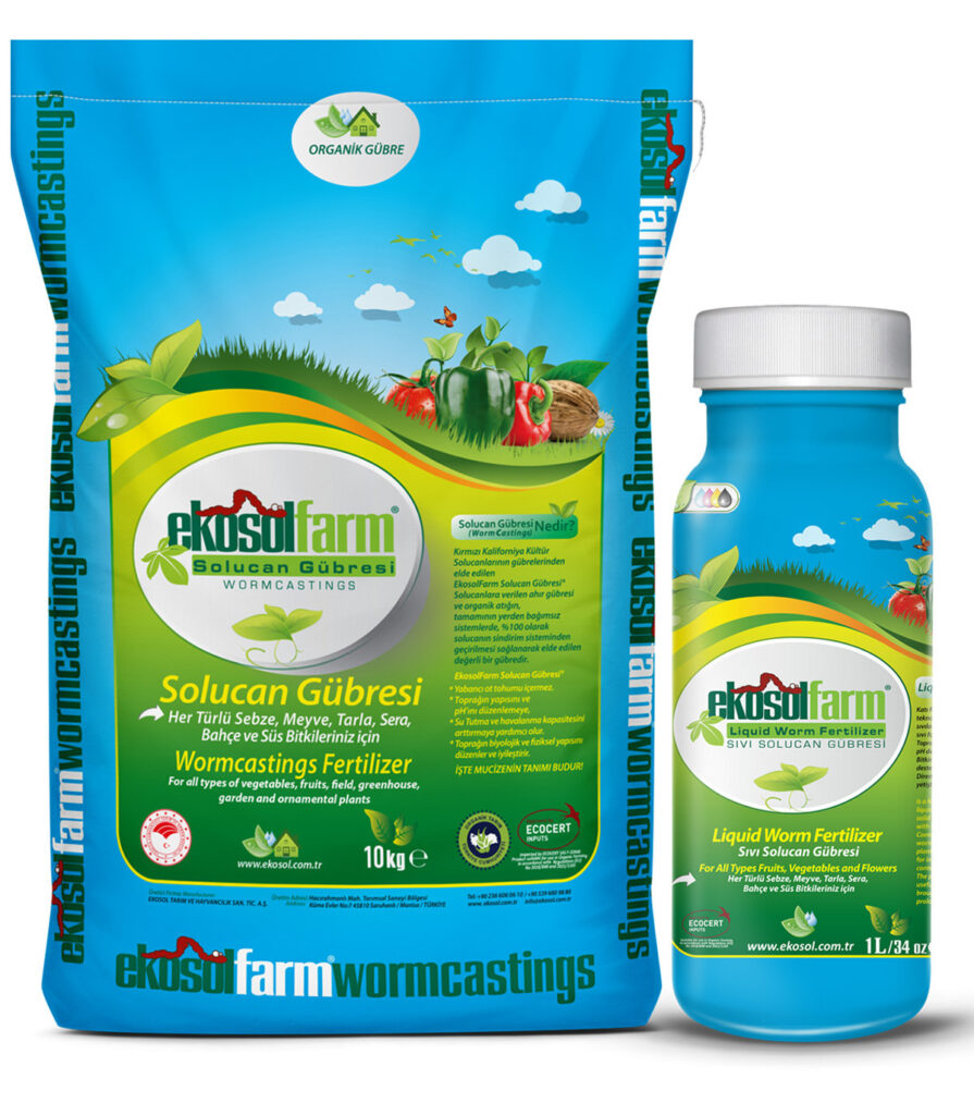 EkosolFarm Solucan Gübresi 10 kg + 1 Lt