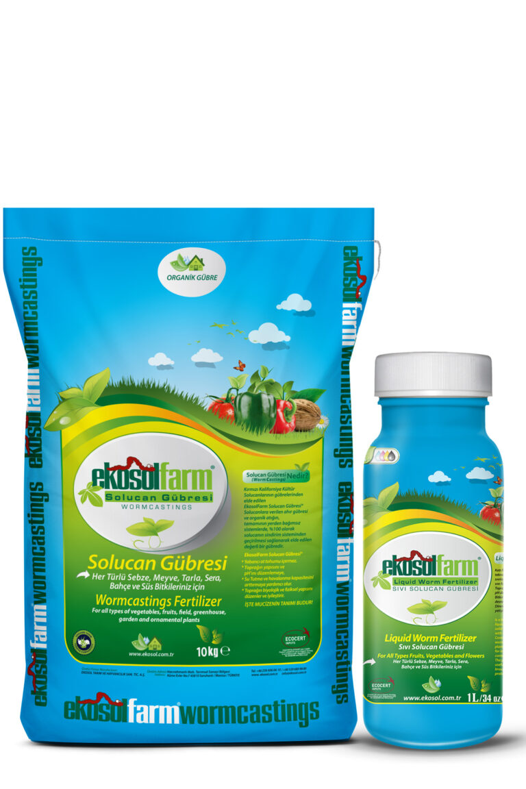 EkosolFarm Solucan Gübresi 10 kg + 1 Litre