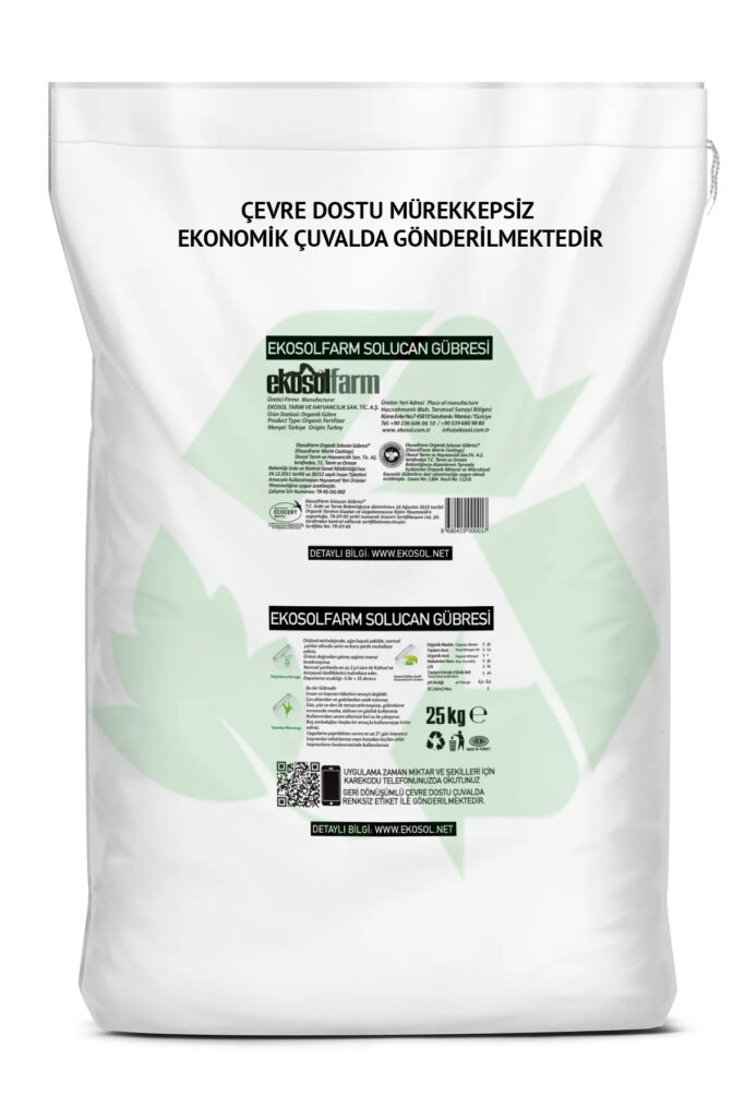 EkosolFarm Solucan Gübresi 25 kg EkoPack